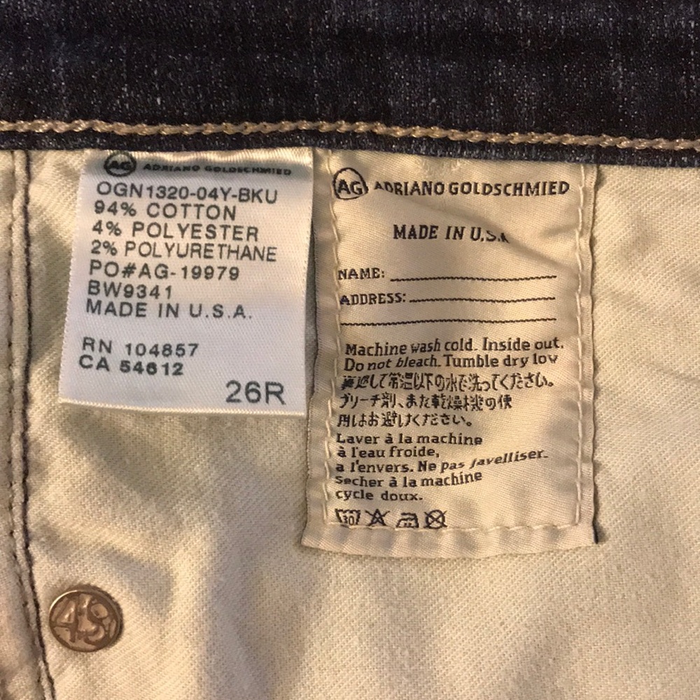 AG Adriano Goldschmied Tomboy Crop | Size 26R - Picture 6 of 6